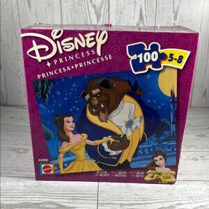 Disney Beauty and the Beast - Purple and Yellow Puzzle 100 Piece Collection